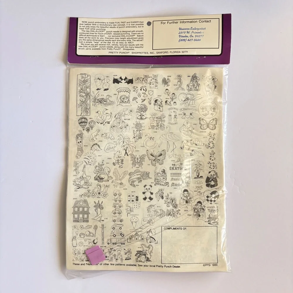 Vintage Pretty Punch Needle-Pak Dial-A-Loop Embroidery Tool Medium 1989 NEW
